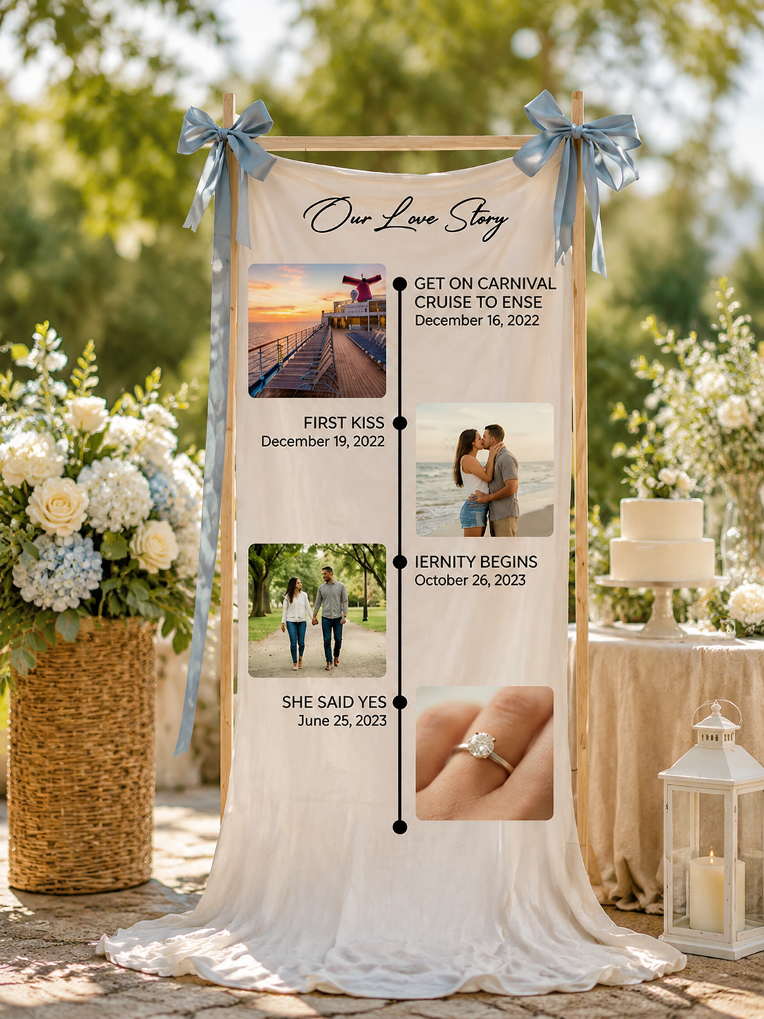 Personalized Our Love Story Wedding Timeline Sign