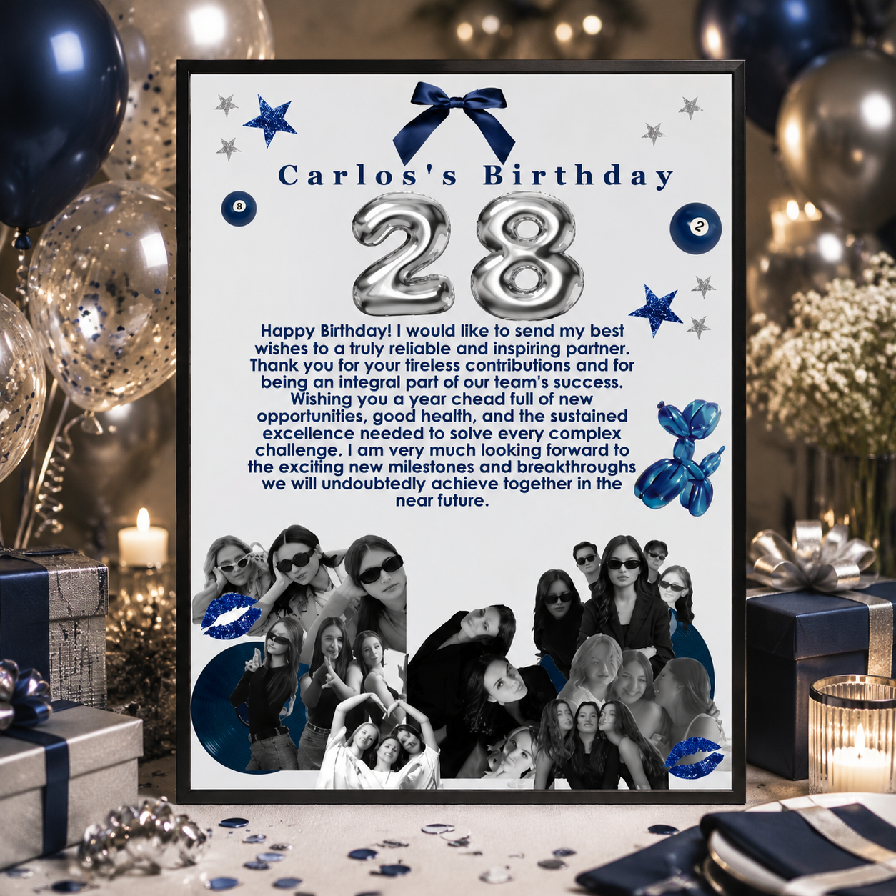 Personalized Professional Birthday Tribute Poster