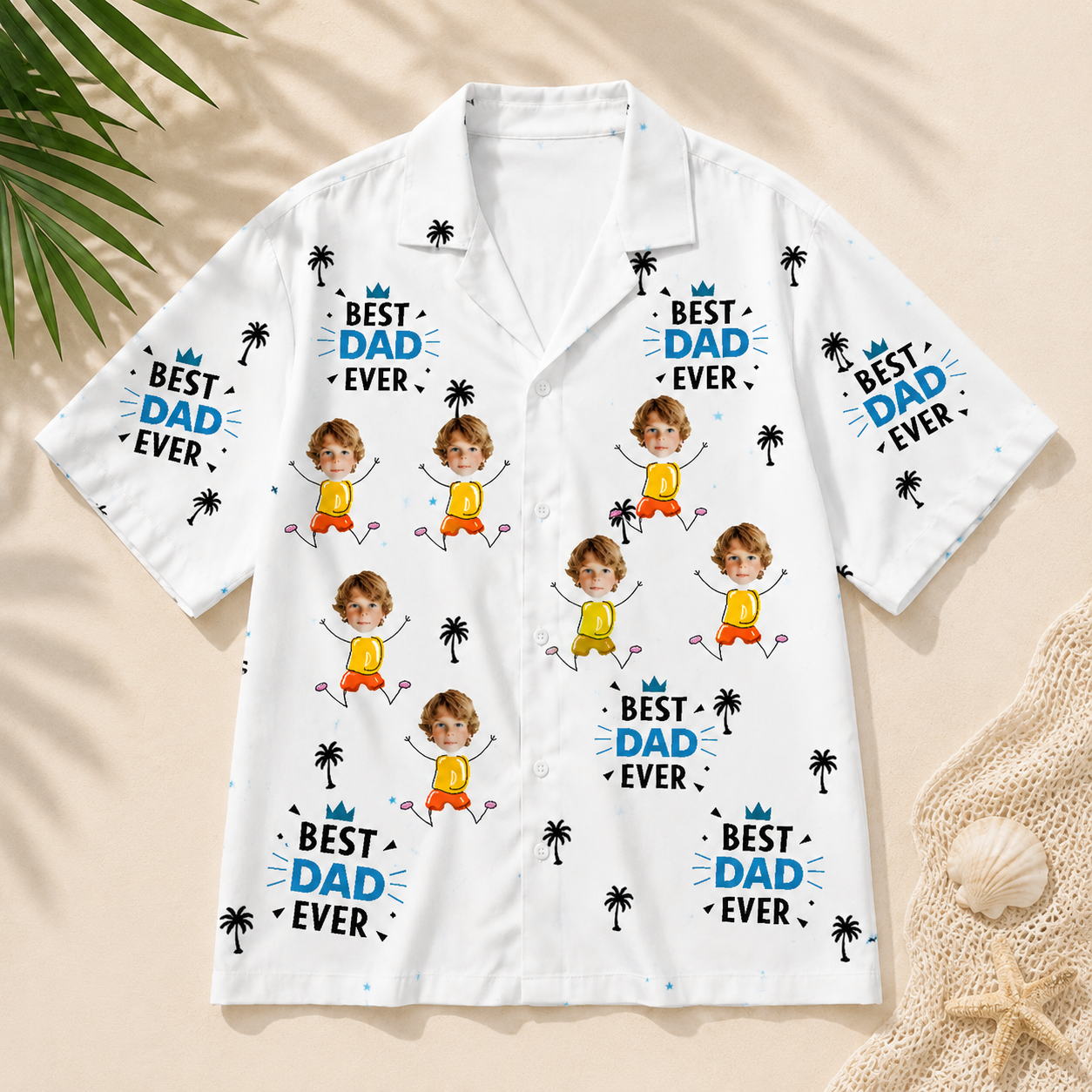 Personalized Best Dad Ever Hawaiian Shirt Upload Picture Custom Name