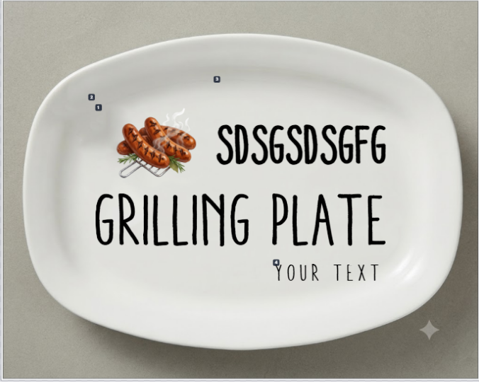 Dad Serves Love Daily - Personalized Grilling Platter - Father'S Day Gifts For Husband, Dad, Daddy, Papa, Grandpa
