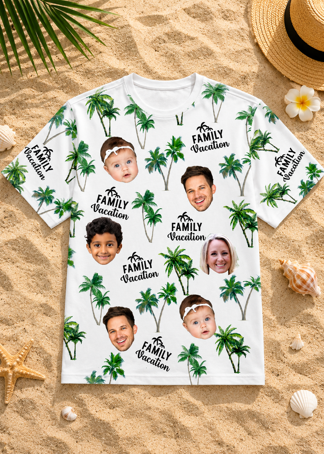 Custom Face Family T Shirt Personalized Adult Vacation Shirt