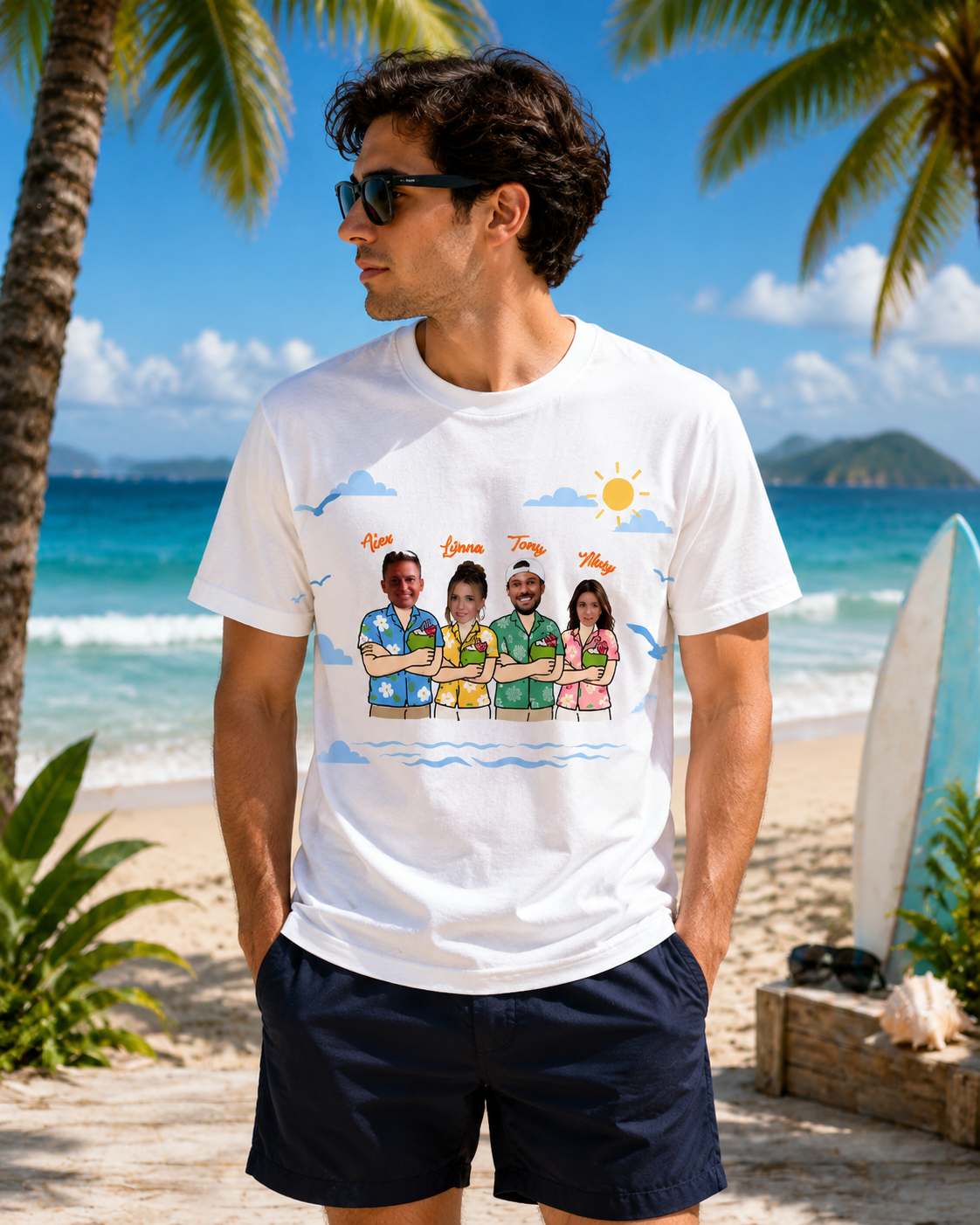 Personalized "Beach Squad" Custom Tee