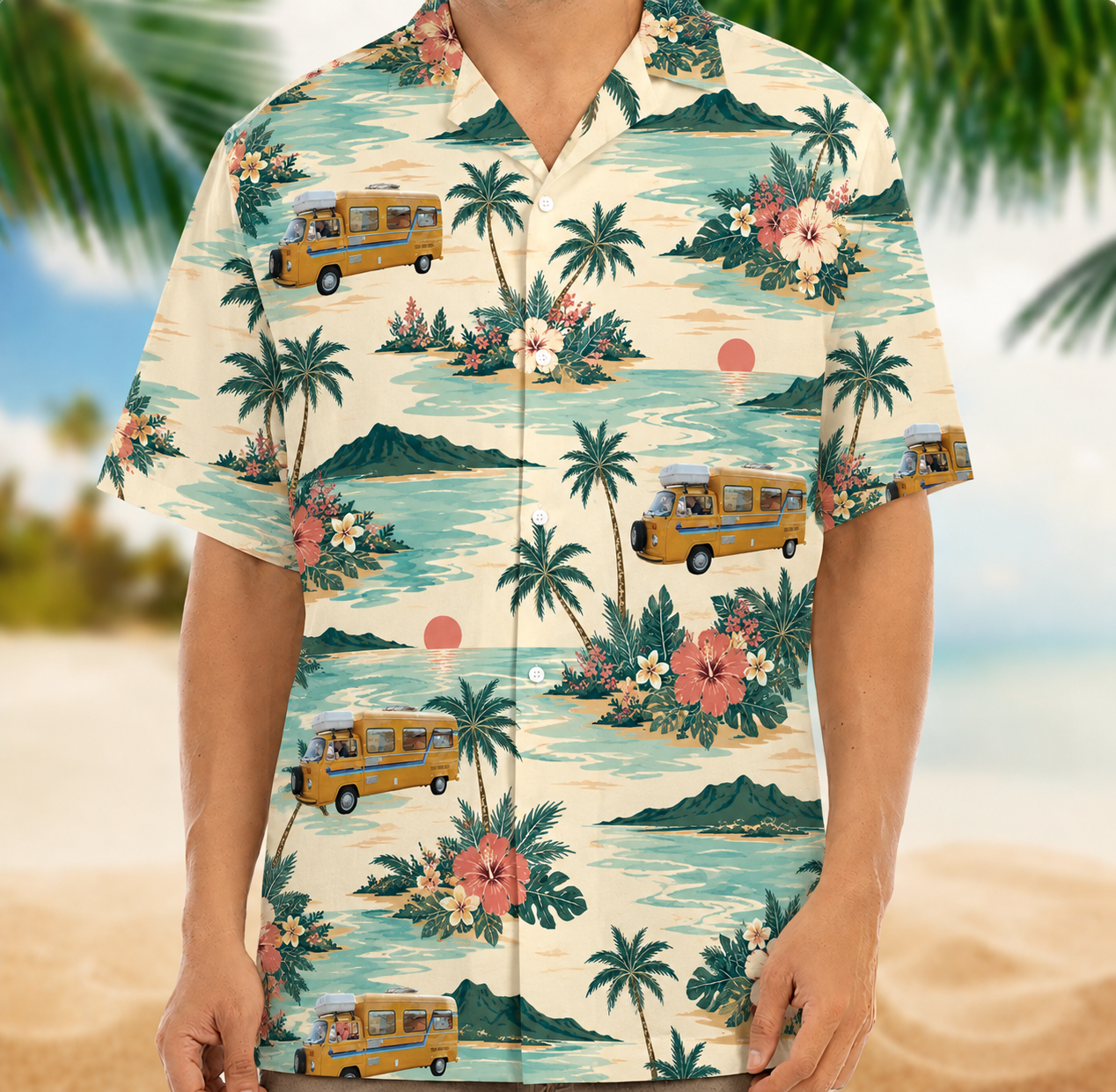 Custom Car Photo Hawaiian Shirt – Upload Your Car Picture Personalized Aloha Shirt