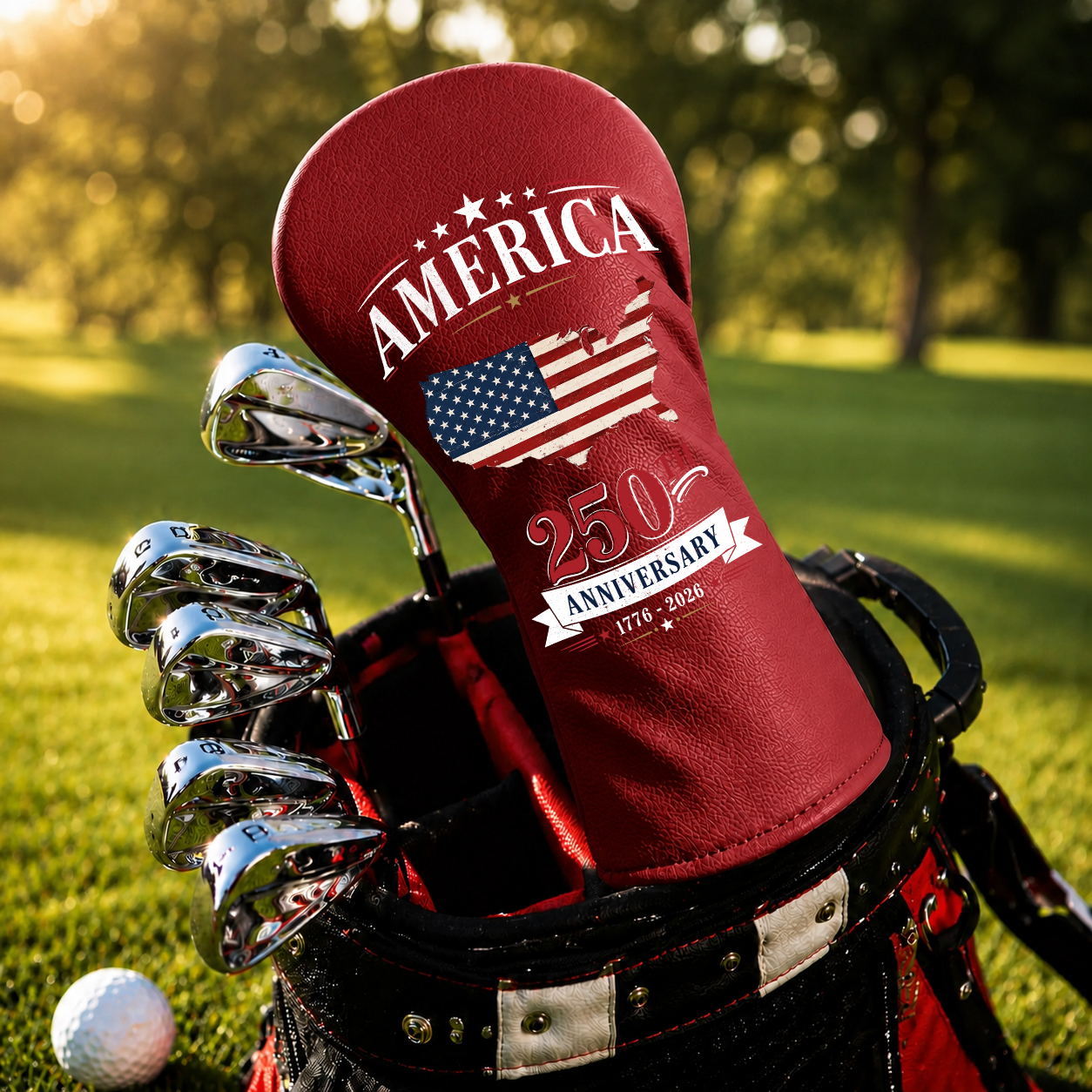 Custom Name America 250th Anniversary 1776–2026 Golf Head Cover
