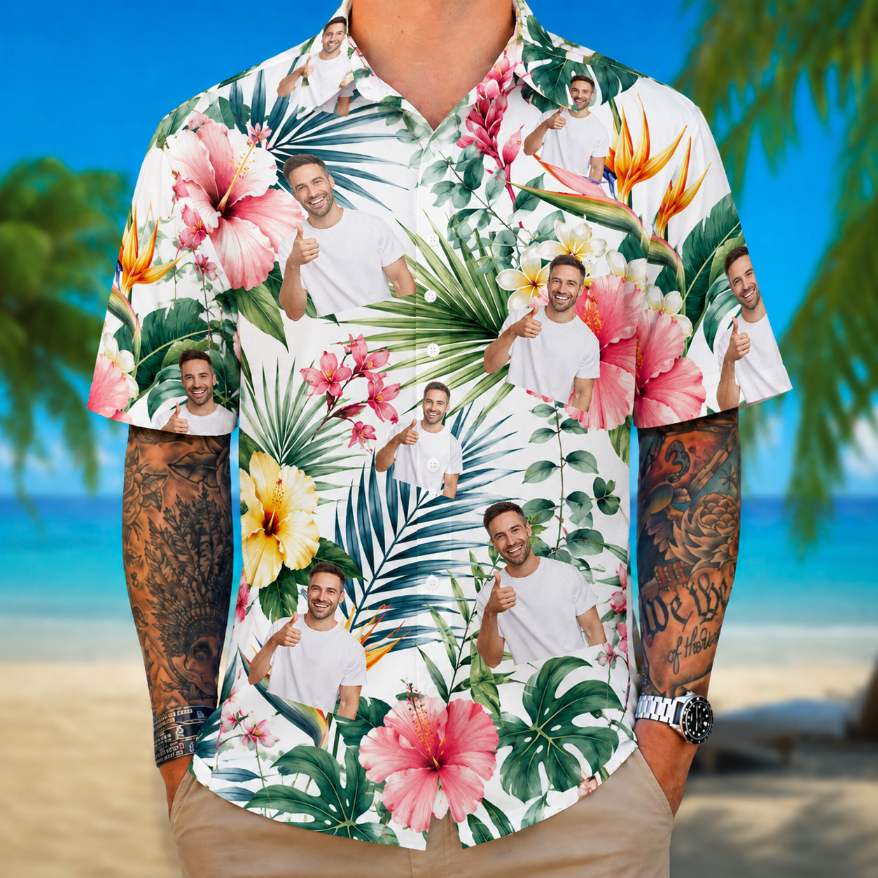 Personalized Upload Photo Hawaiian Shirt