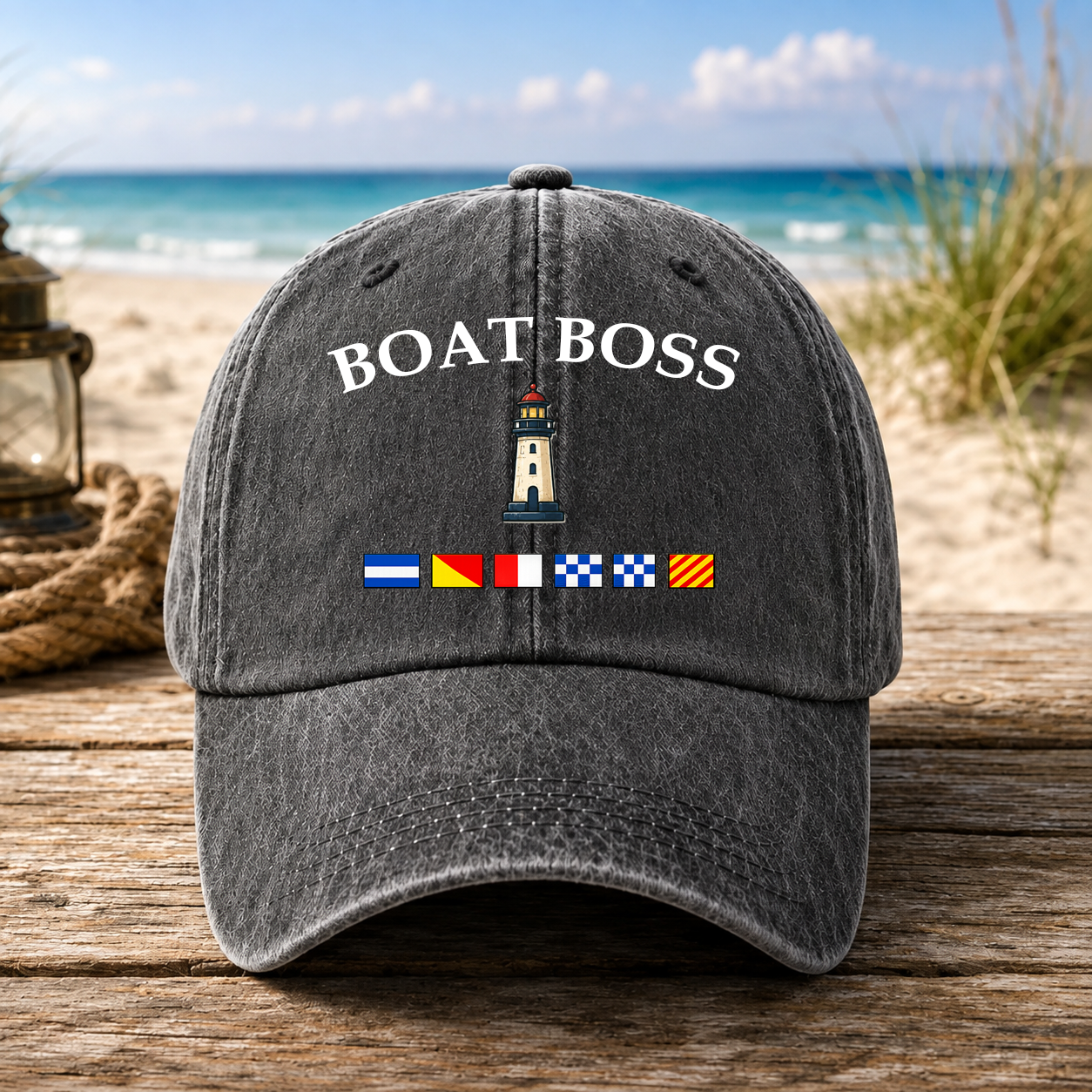 Personalized Nautical Captain Hat Or T-Shirt - Custom Boat Owner Gift With Maritime Flags, Unique Sailing Gear