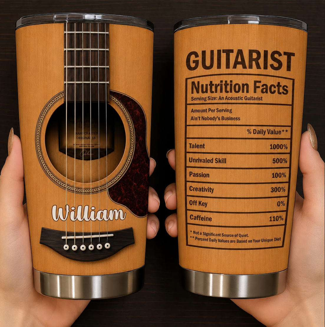 To My Incredible Musician, Let Your Music Soar, Guitar Design, Custom Tumbler, Gift For Musicians And Guitar Lovers