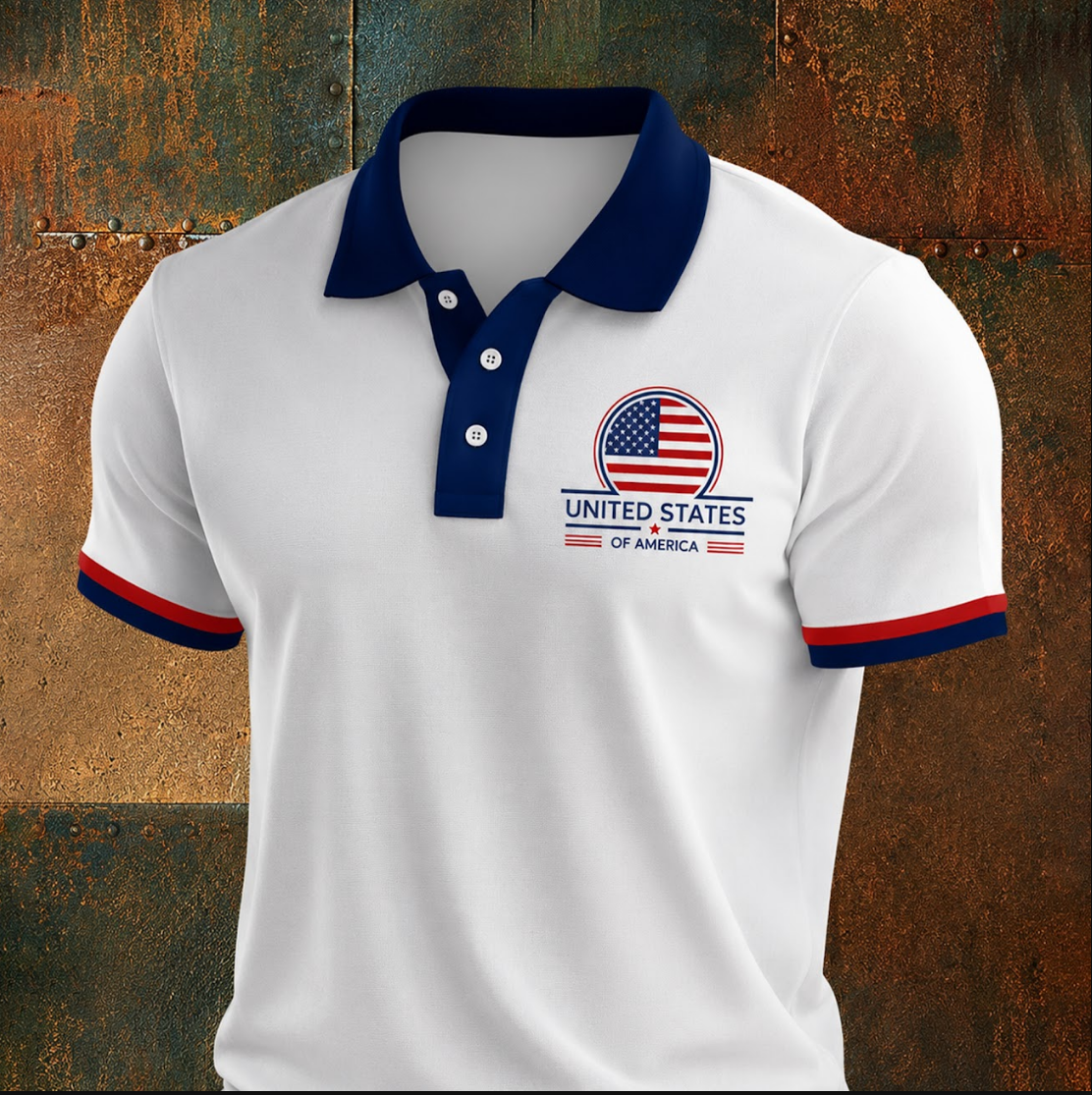Usa 250th Anniversary Polo Shirt Usa Flag Golf Shirts Semiquincentennial Apparel