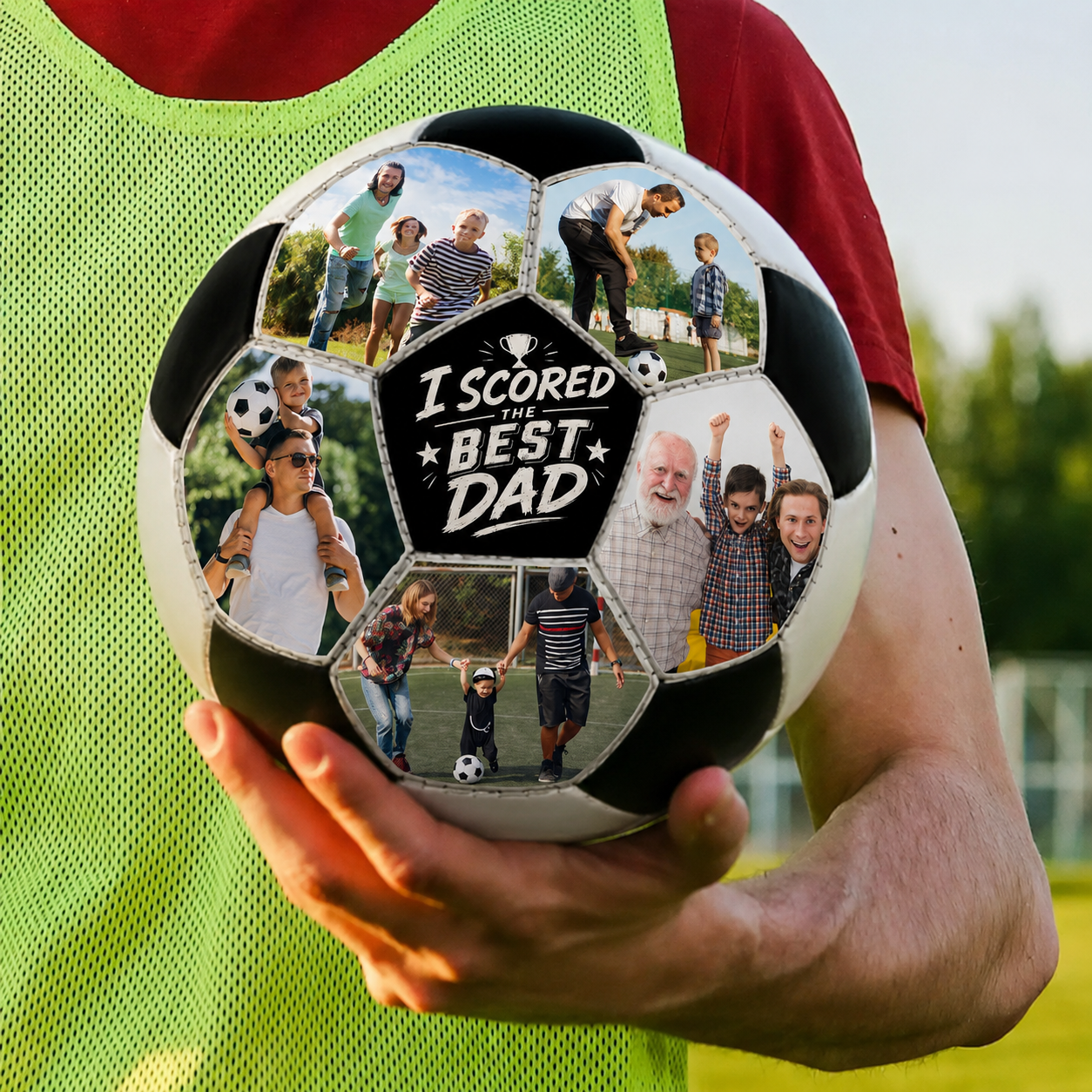 Custom Photo I Scored The Best Dad - Personalized Soccer Ball