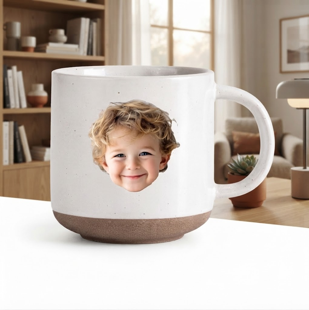 Custom Human Portrait Family Pottery Mug