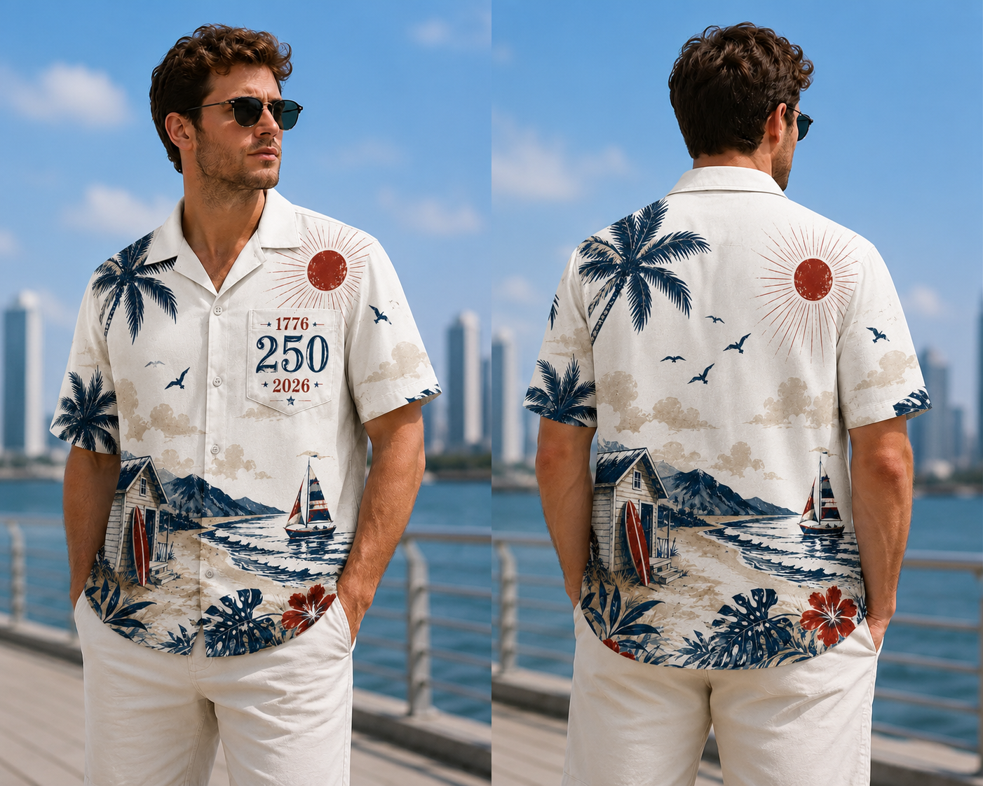 Usa 250 Years Of Freedom Hawaiian Shirt, Patriotic Eagle Flag 1776-2026 Aop Hawaii Shirt