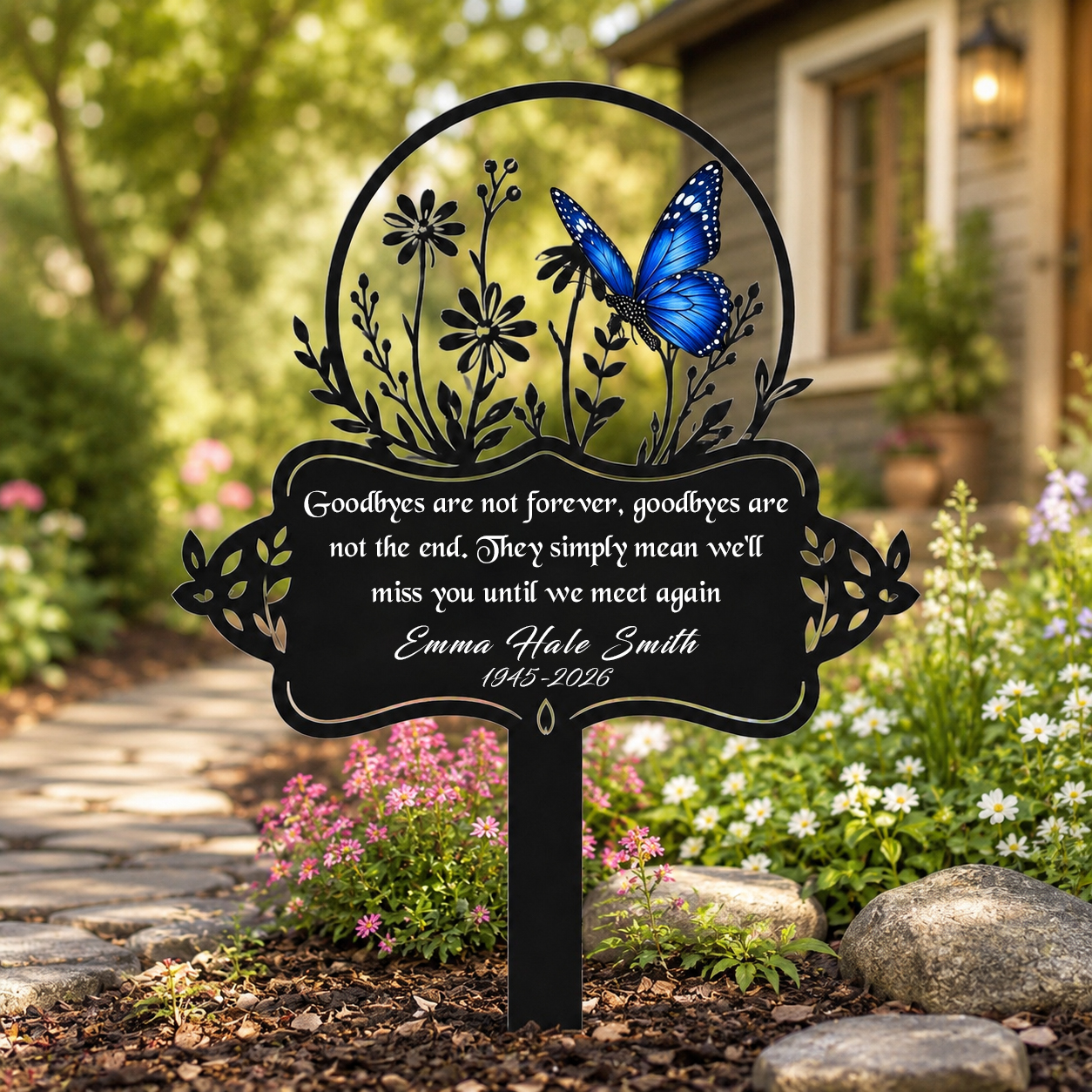 Those We Love Don'T Go Away Grave Marker Remembrance Gift - Personalized Garden Stake
