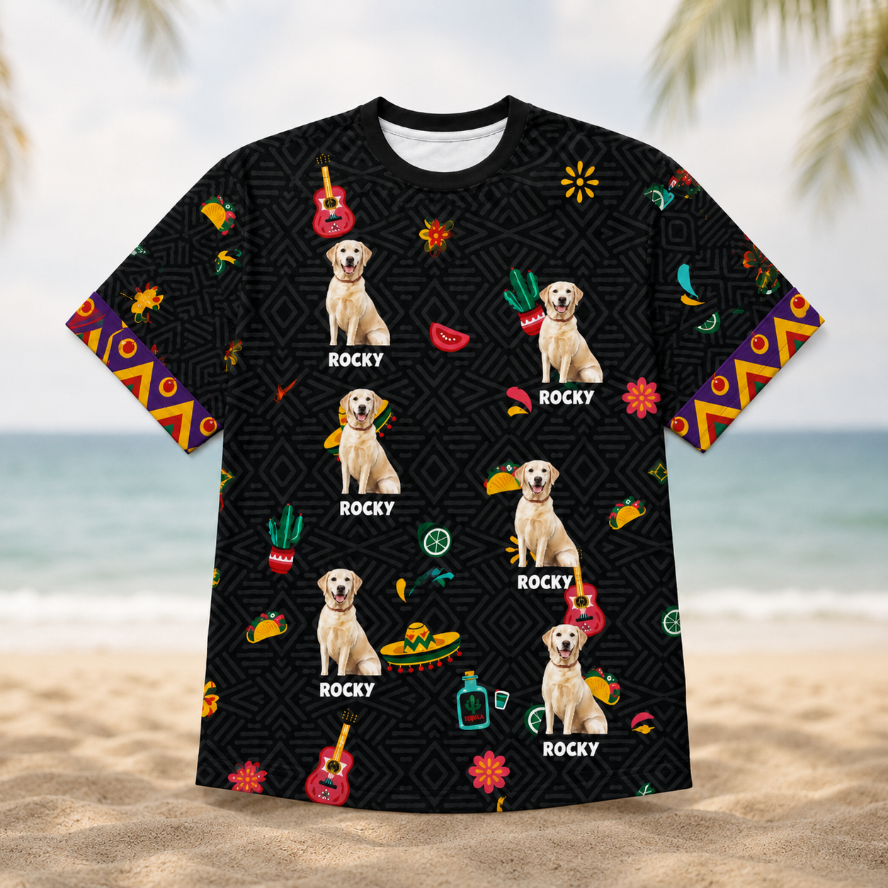 Pet Photo Custom T-Shirt, Personalized Pets Face Tee, Upload Your Pet Picture