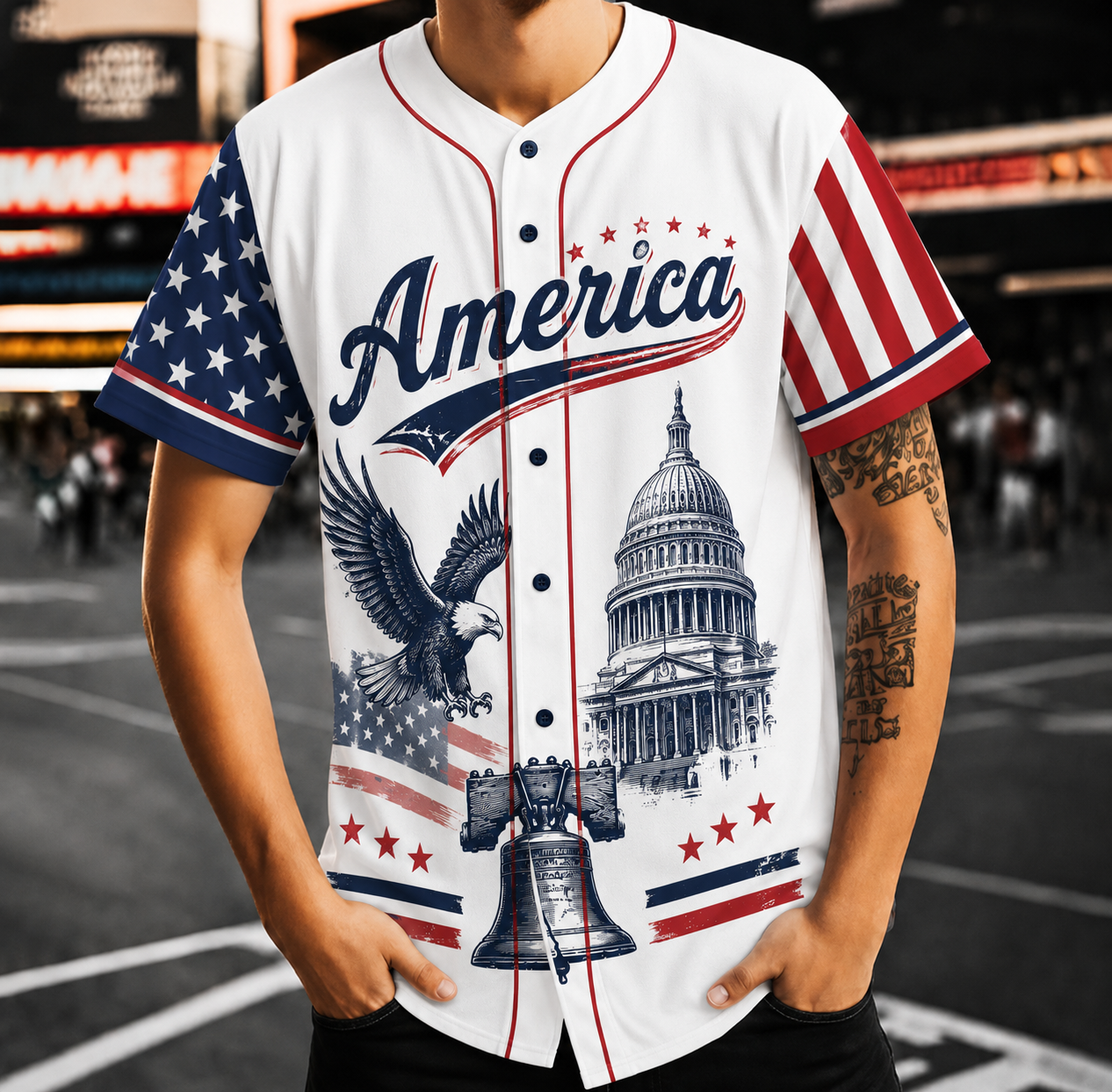 250 Years We The People Baseball Jersey, Usa 1776-2026 Patriotic Anniversary Shirt Xl