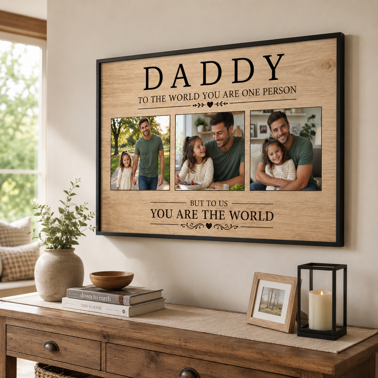 Mom'S Custom Photo Canvas: "You Are The World" Scrabble Art - Personalized Mother'S Day, Birthday, Or Christmas Gift For Mommy & Grandma