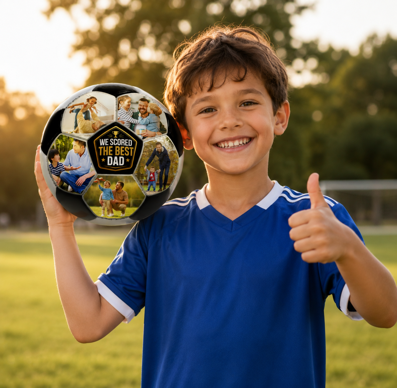 Custom Photo I Scored The Best Dad - Personalized Soccer Ball