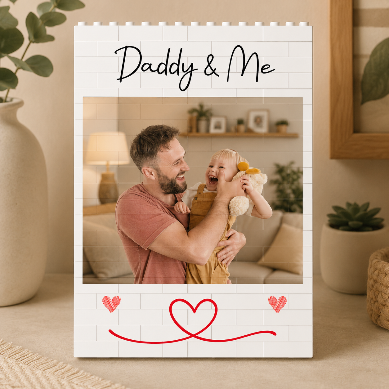 Personalized Father'S Day Gifts,Custom Photo I Love You Dad Happy Father'S Day Building Block