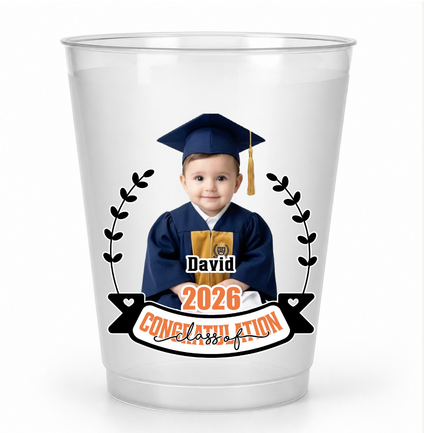 Custom Photo Congrats Grad Senior - Personalized Frosted Cups