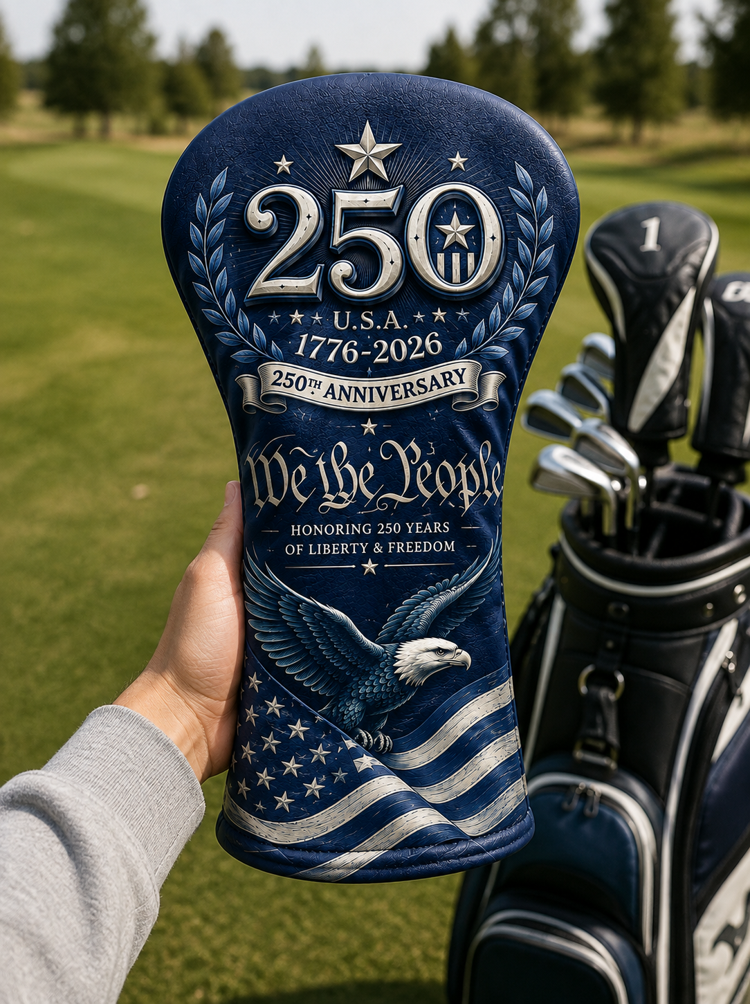 Usa Eagles 250th Anniversary Semiquincentennial 1776-2026 Golf Head Cover - Gift For Golf Lovers