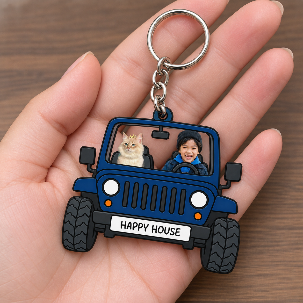 Upload Photo Cat Dog Acrylic Keychain
