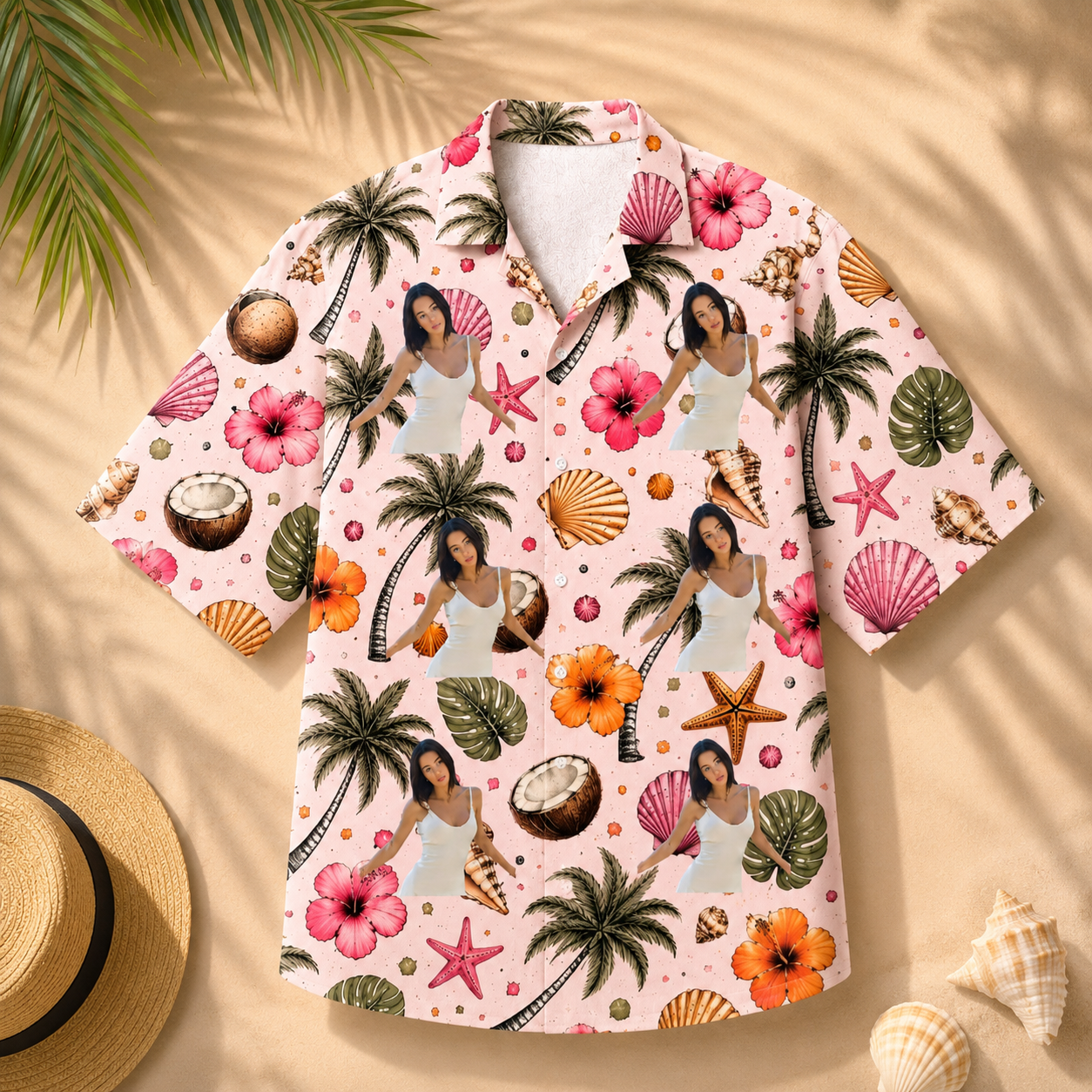 Personalized Tropical Hawaiian Shirt - Custom Portrait Beach Shirt