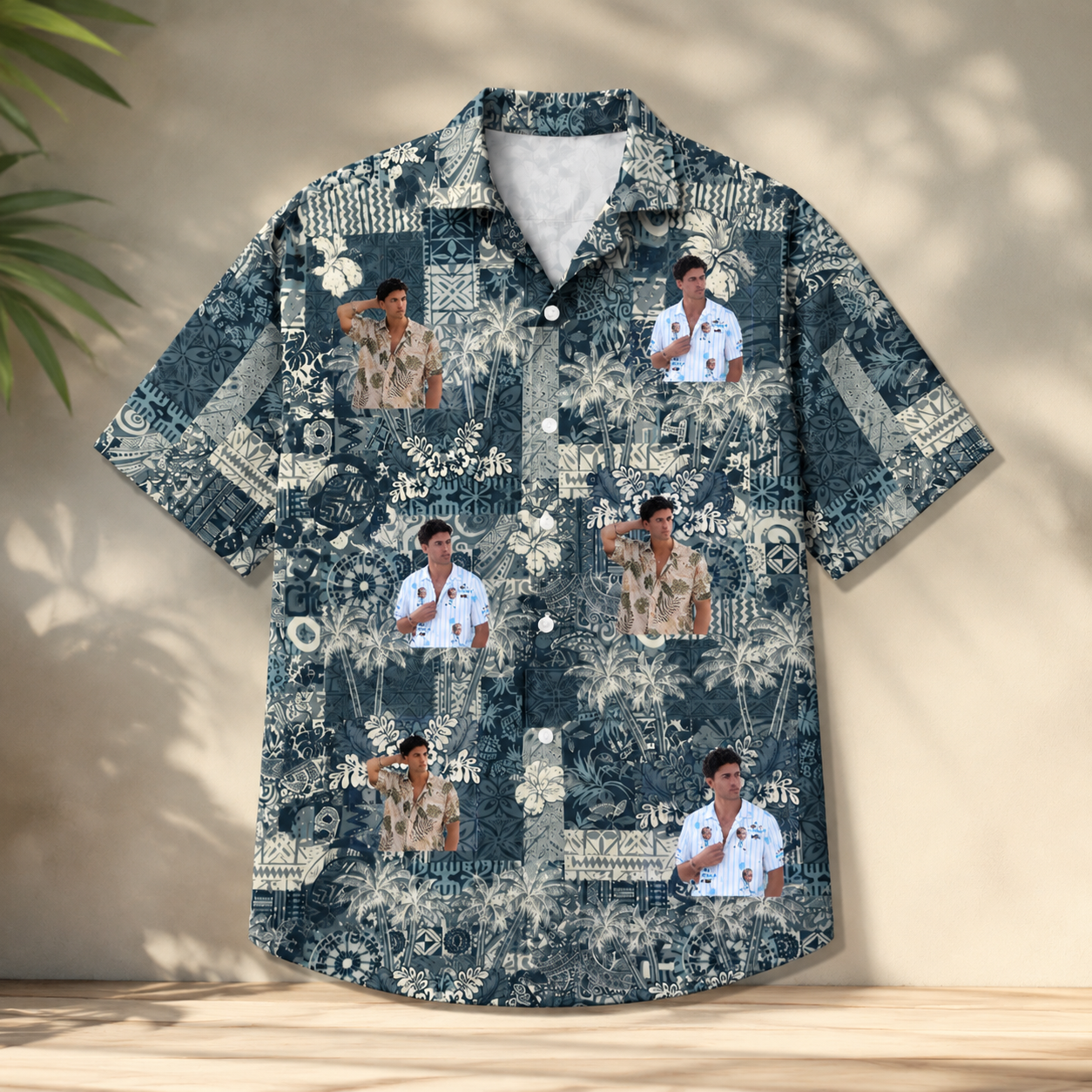 Tropical Hawaiian Shirt With Custom Portrait - Summer Holiday Gift
