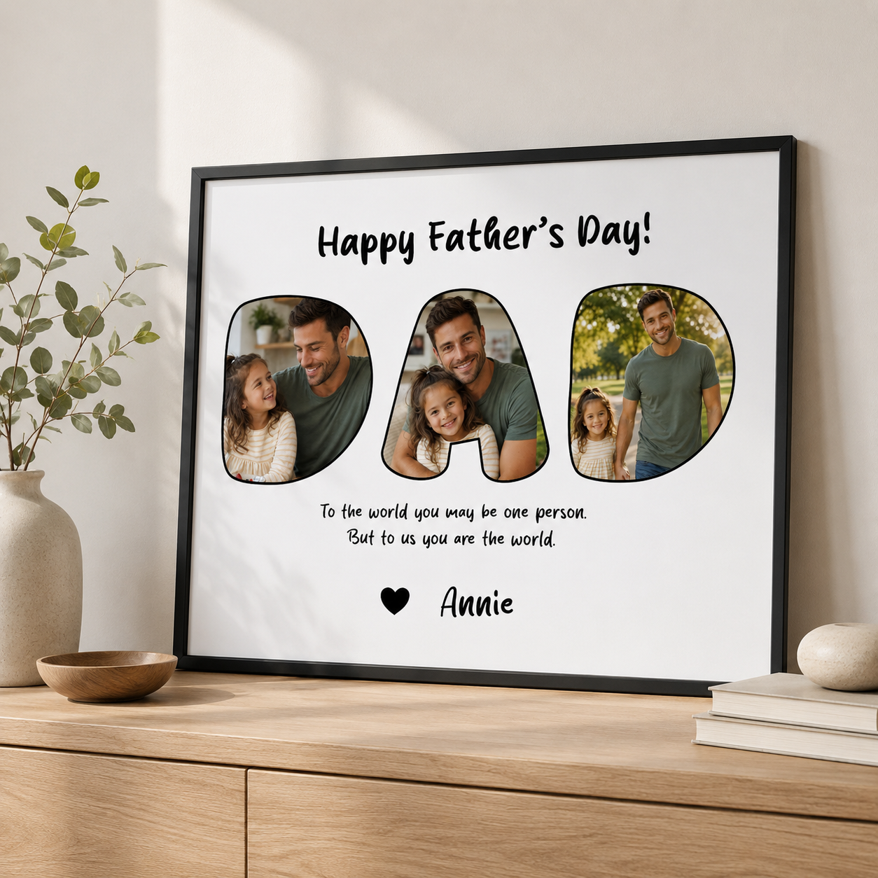 Custom Photo Happy Father'S Day To Dad - Personalized Poster/Canvas Prints - Gift For Dad, Grandpa, Father'S Day