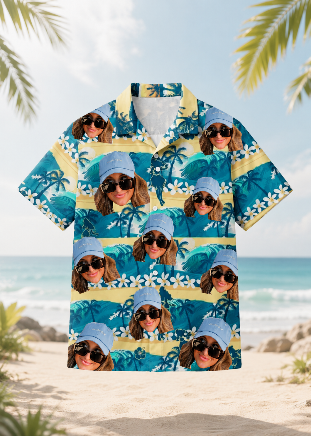 Custom Face Aloha Hawaiian Shirt Personalized Tropical Beach Vacation Shirt