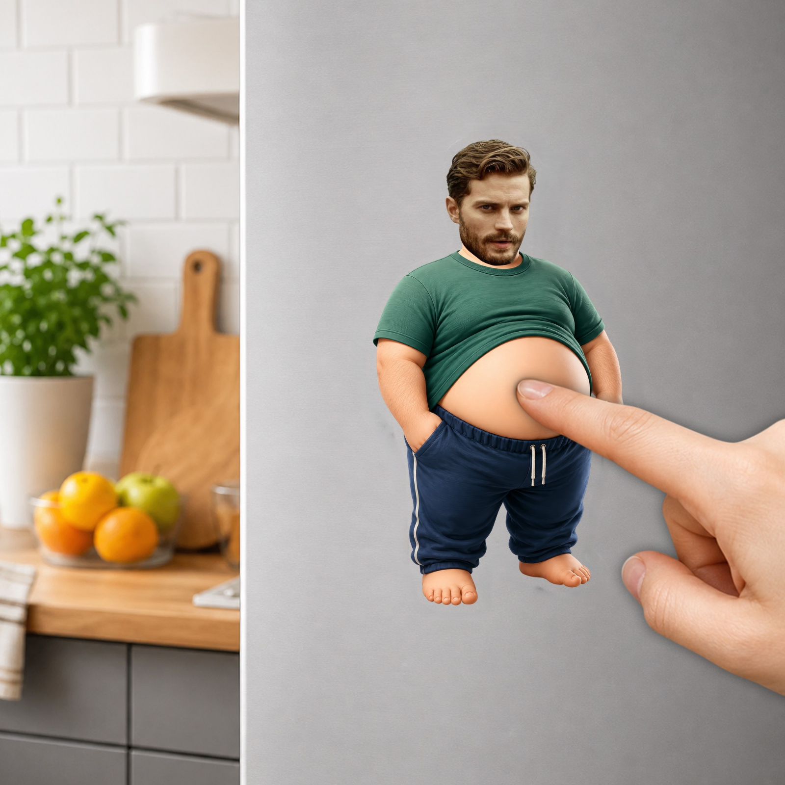 Personalized Photo Fridge Magnet - Funny Upload Face Gift For Dad, Husband, Boss, Coworkers
