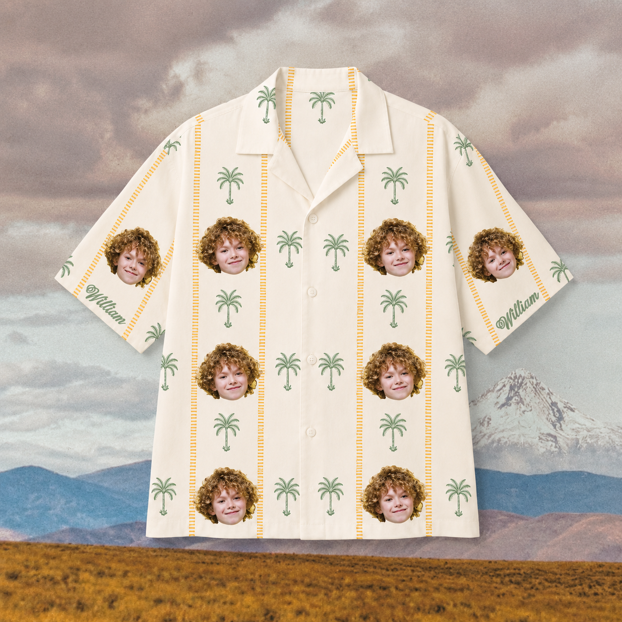 Custom Face And Name Hawaiian Shirt, Personalized Family Vacation Aloha Shirt, Matching Friends Palm Tree Shirt - Group Trip Outfit