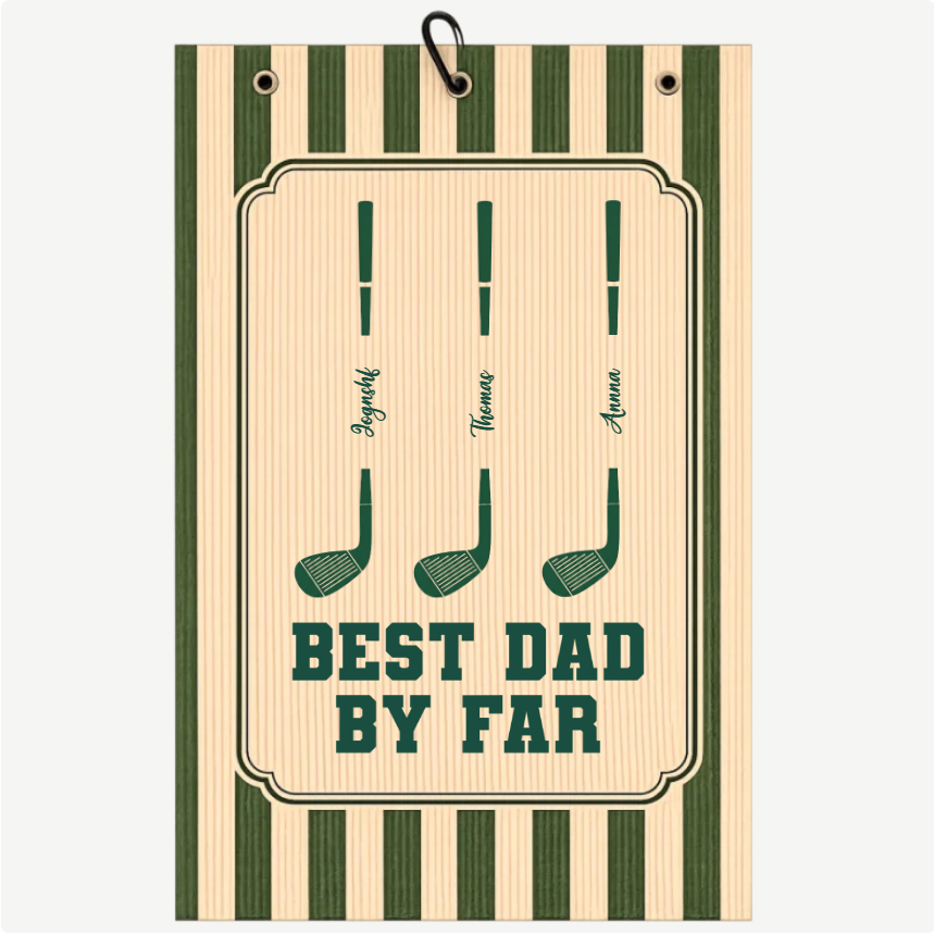 Custom Golf Towel - Personalized Father'S Day Birthday Golf Gifts For Dad, Grandpa - Keep Calm & Golf On