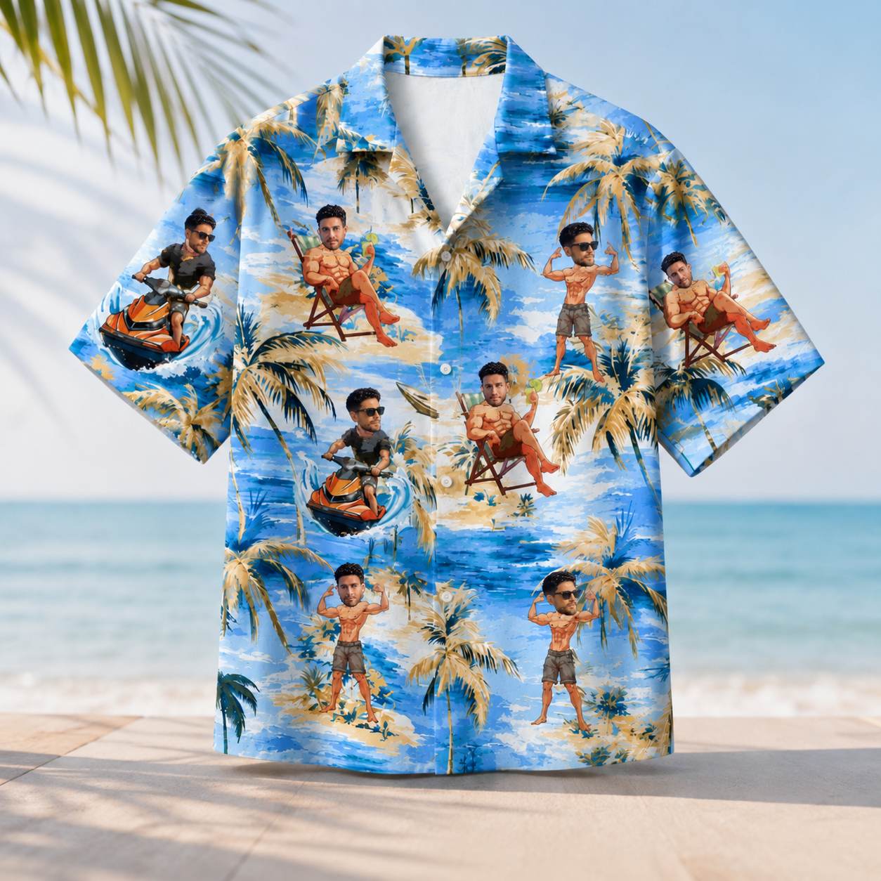 Dad Face Hawaiian Shirt - Custom Photo Aloha Shirt, Personalized Dad Gift