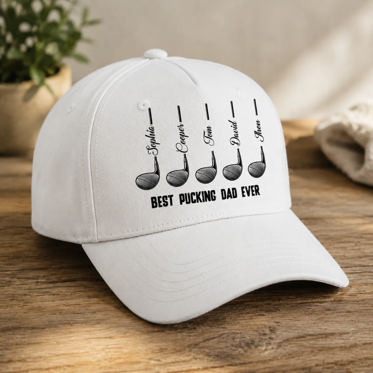 Personalized Pucking Dad Grandpa Cap – Funny Hockey Hat, Gift For Dad & Grandpa