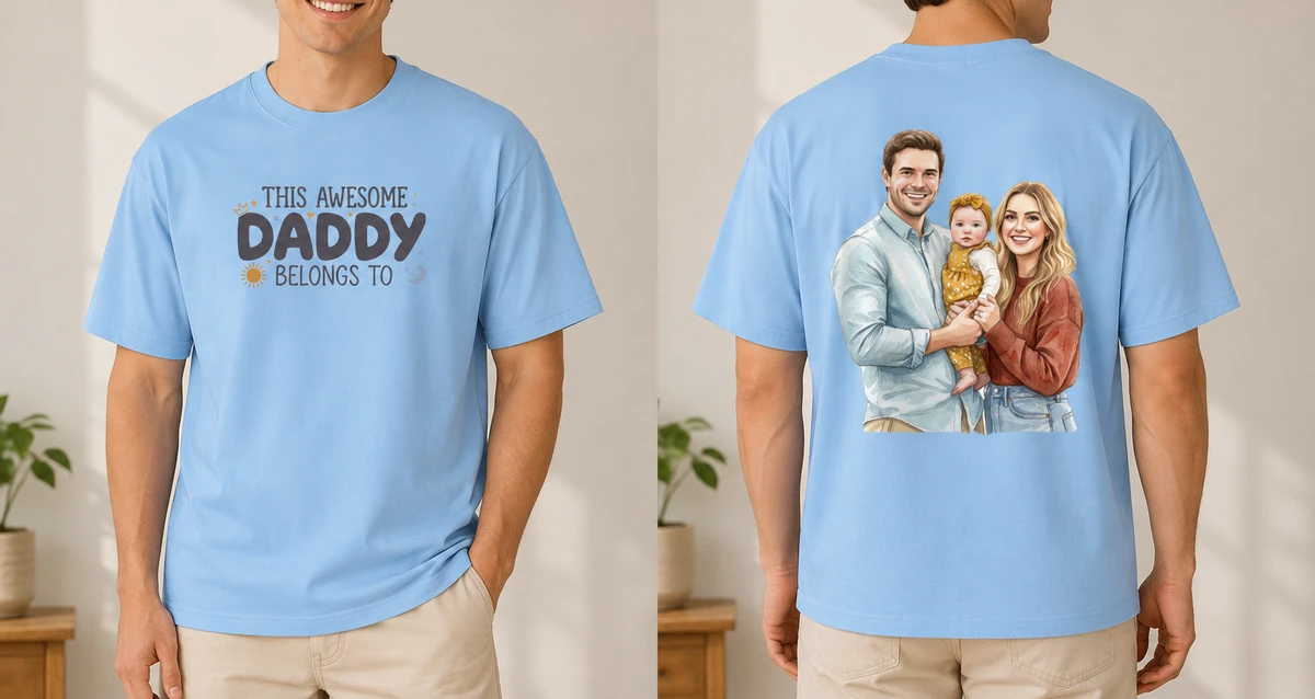 This Awesome Daddy Belongs To - Personalized Shirt - Father'S Day, Birthday, Funny Gift For Dad, Father, Husband - Gift From Wife, Son, Daughter