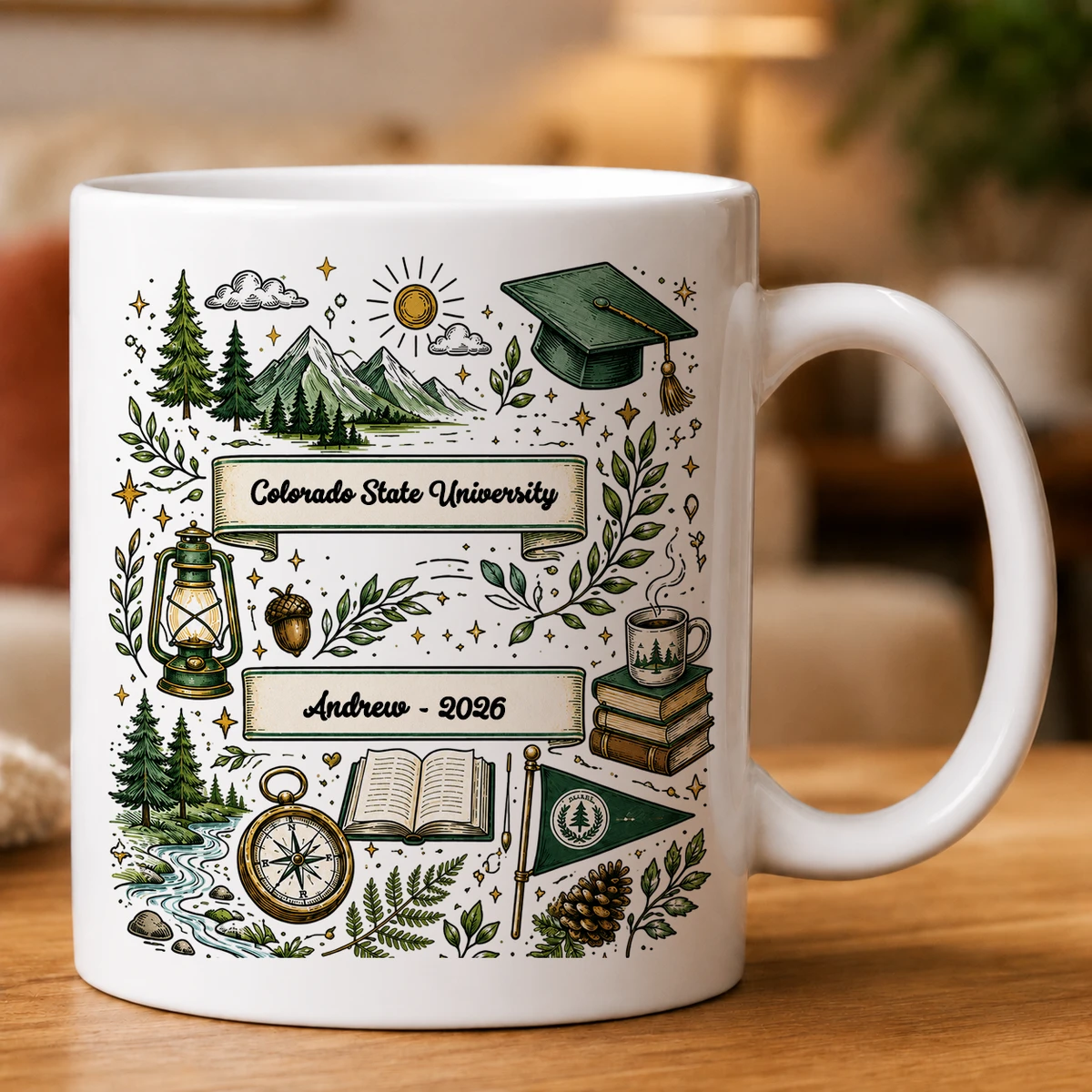 Custom College University Gift For Graduation - Personalized Mug