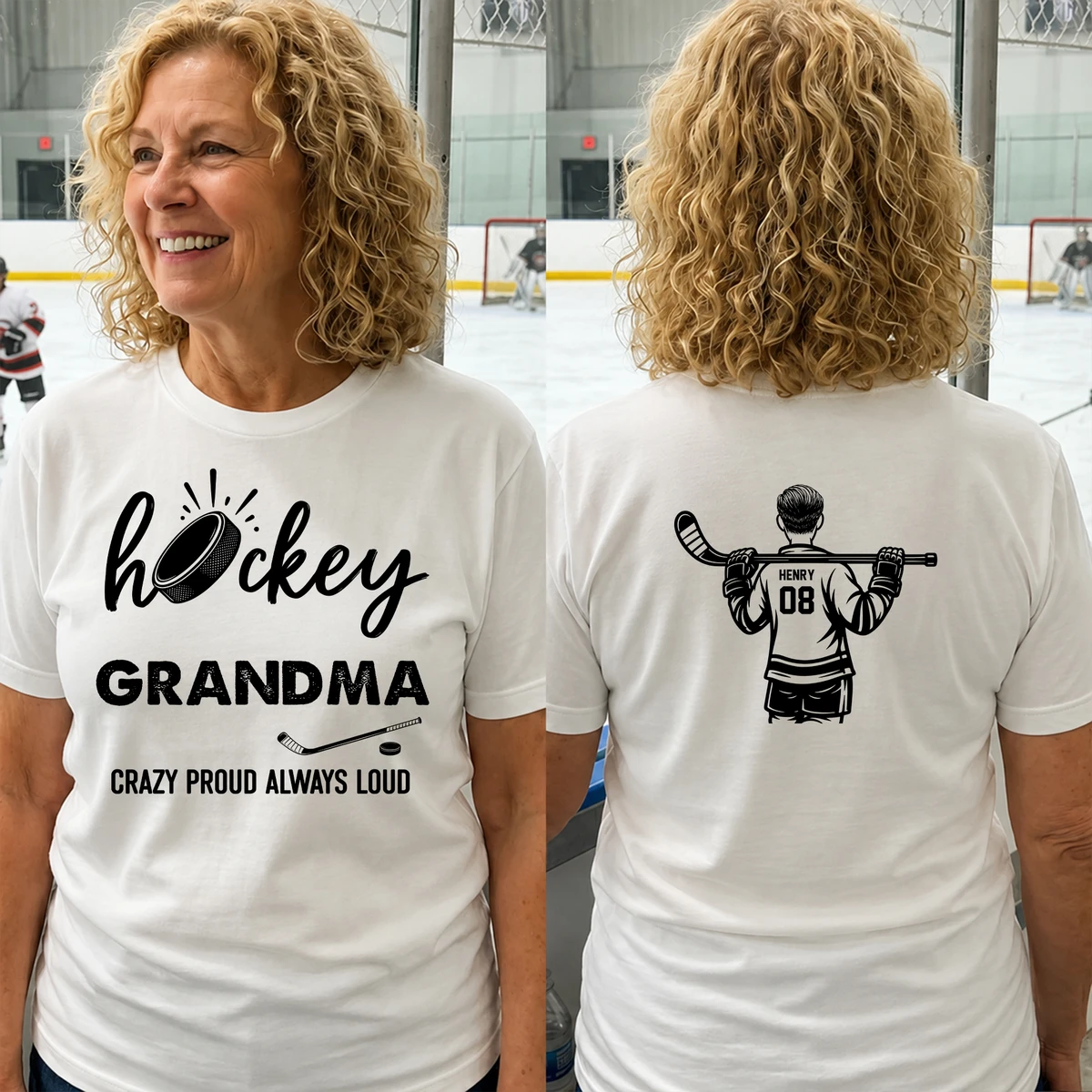 Mother'S Day Gifts, Hockey Grandma, Crazy Proud, Always Loud - Personalized Shirt