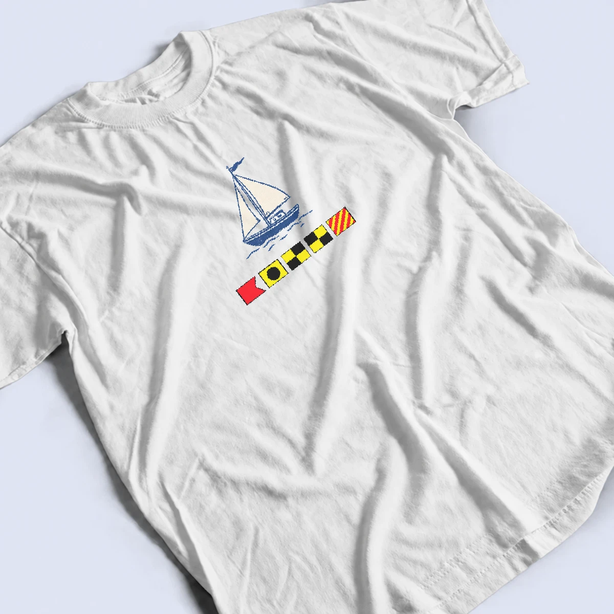 Custom Name In Nautical Flags Marine Code - Personalized T Shirt