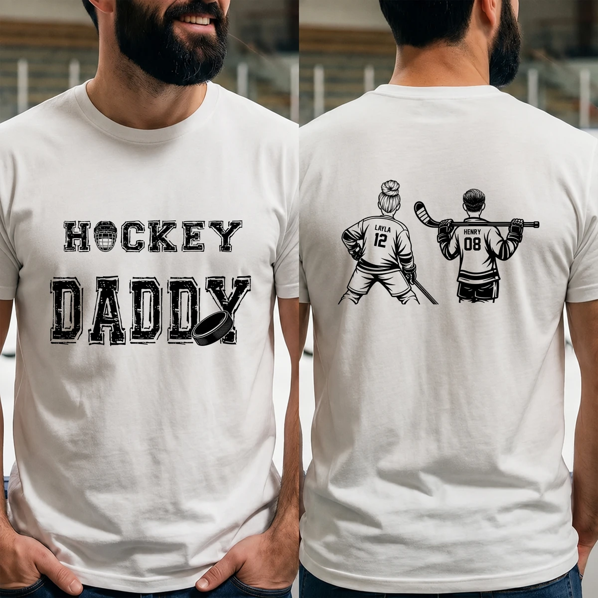 Hockey Dad, Daddy, Grandpa - Personalized Shirt