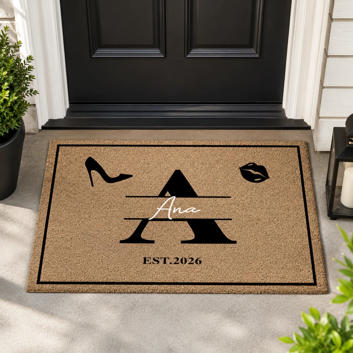 Monogram Family Name - Personalized Doormat