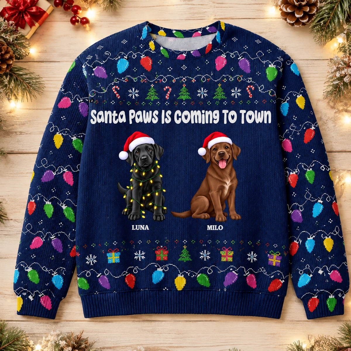 Choose Your Dog Custom Name Sweatshirt - Personalized Pet Christmas Sweatshirt
