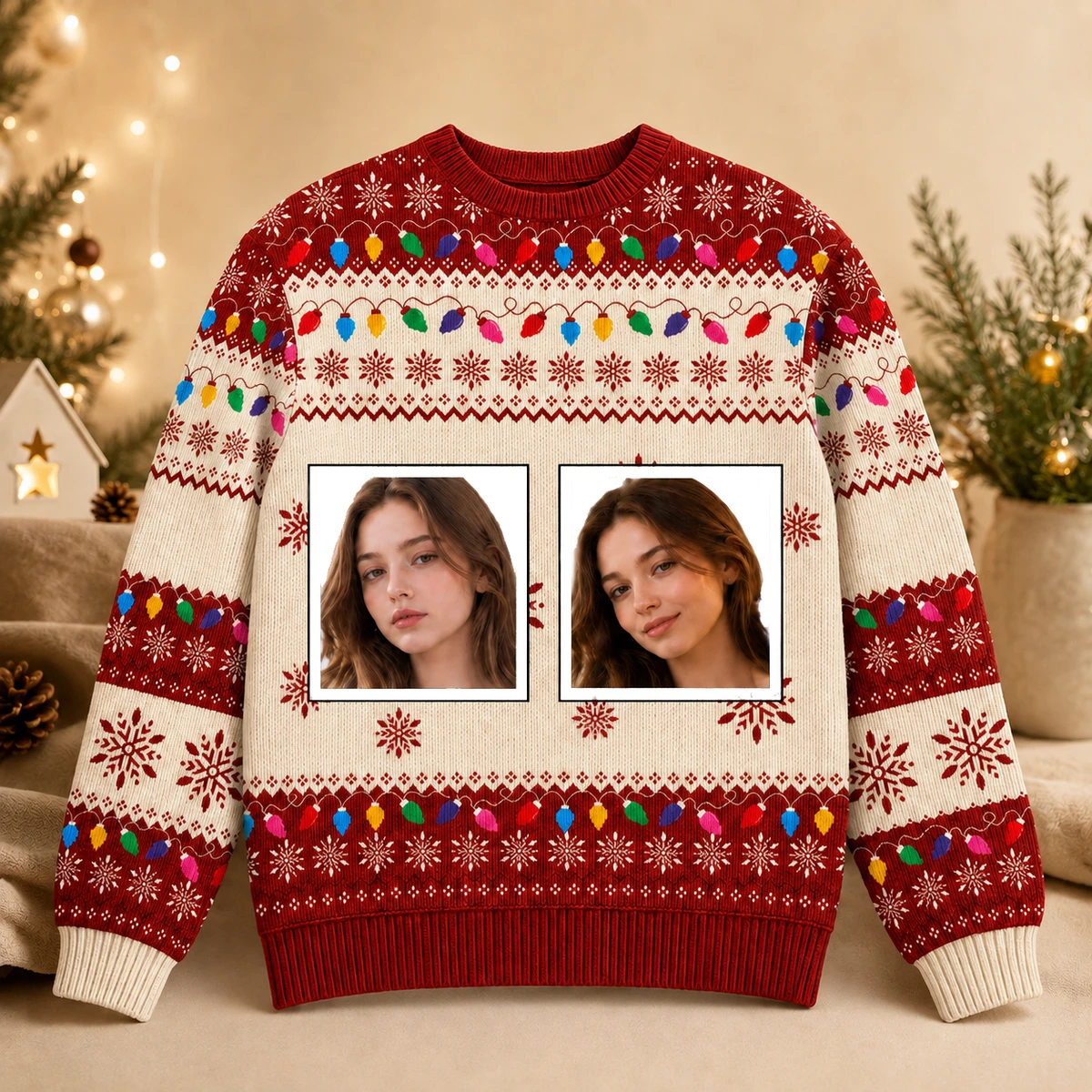 Personalized Christmas Sweatshirt - Upload Your Face