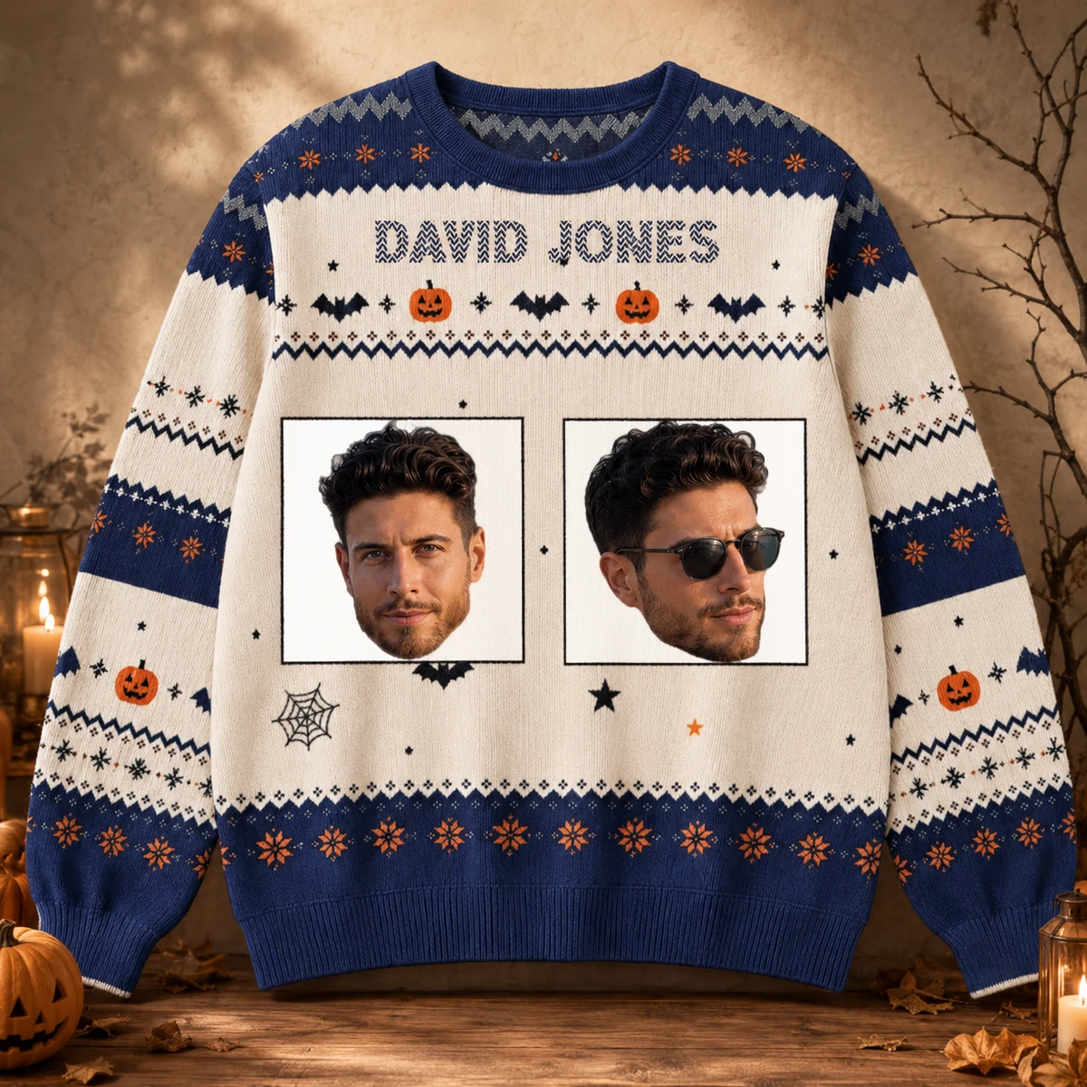 Personalized Spooky Season Sweatshirt - Custom Face Halloween Sweatshirt