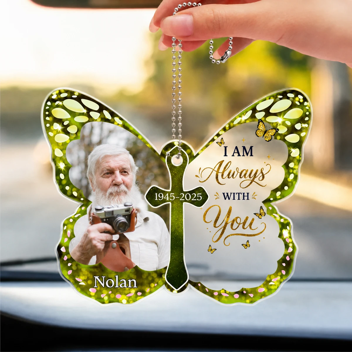 Custom Photo I Am Always With You - Personalized Acrylic Car Hanger