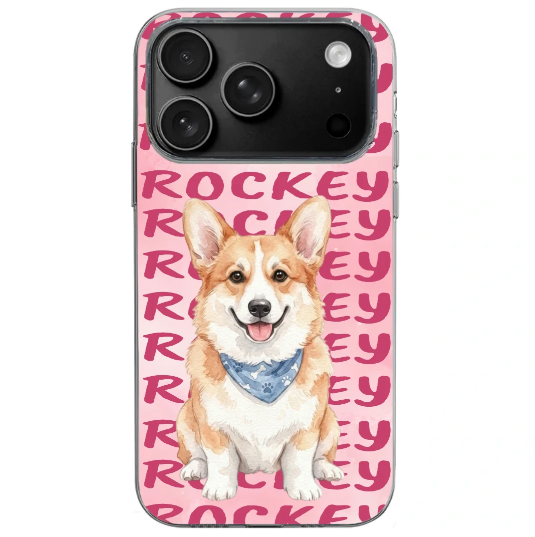 Custom Photo Realistic Watercolor Art Cute Dog Cat Portrait - Personalized Clear Phone Case