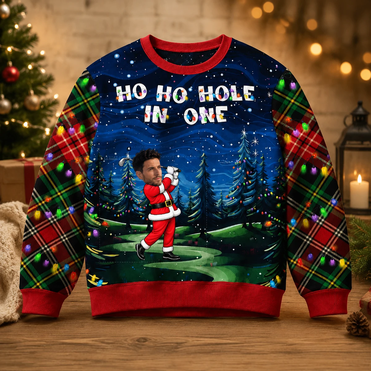 Custom Character Christmas Ugly Sweater Personalized Photo Gift