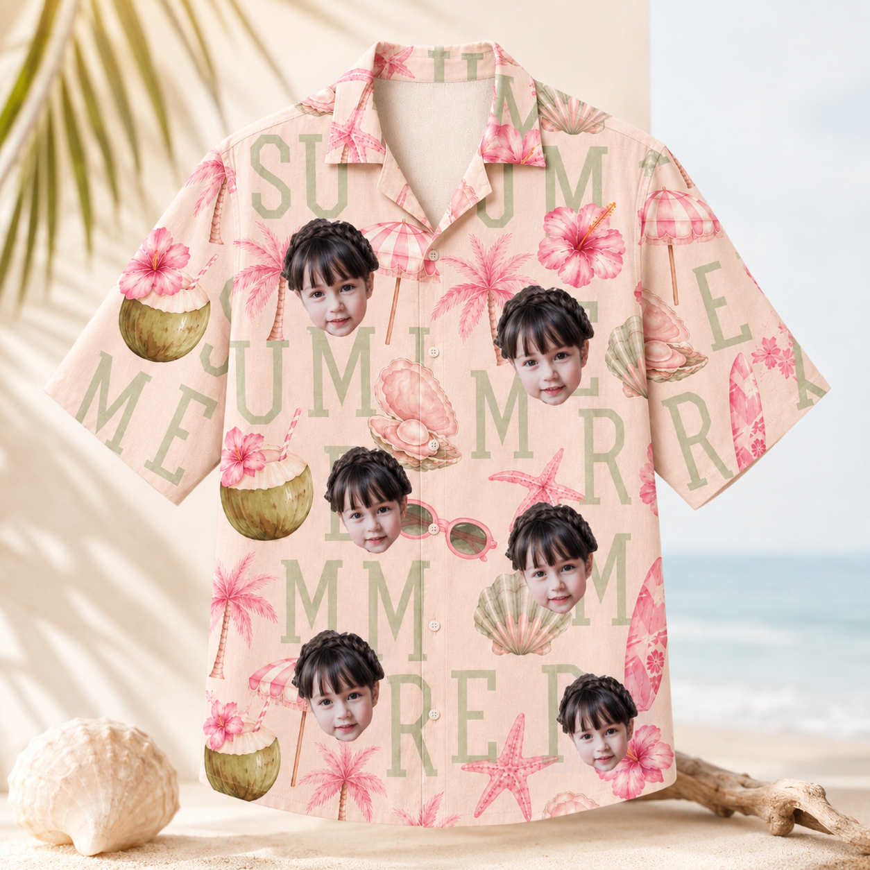 Summer Theme Beach Shirt - Custom Portrait Hawaiian Shirt