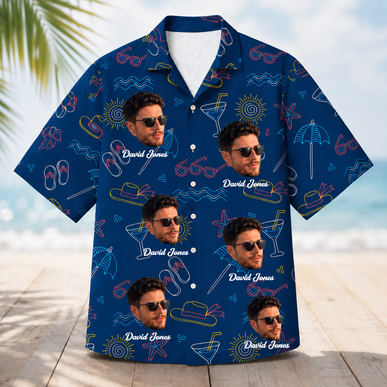 Beach Party Hawaiian Shirt - Personalized Photo Hawaiian Shirt Custom Face Gift