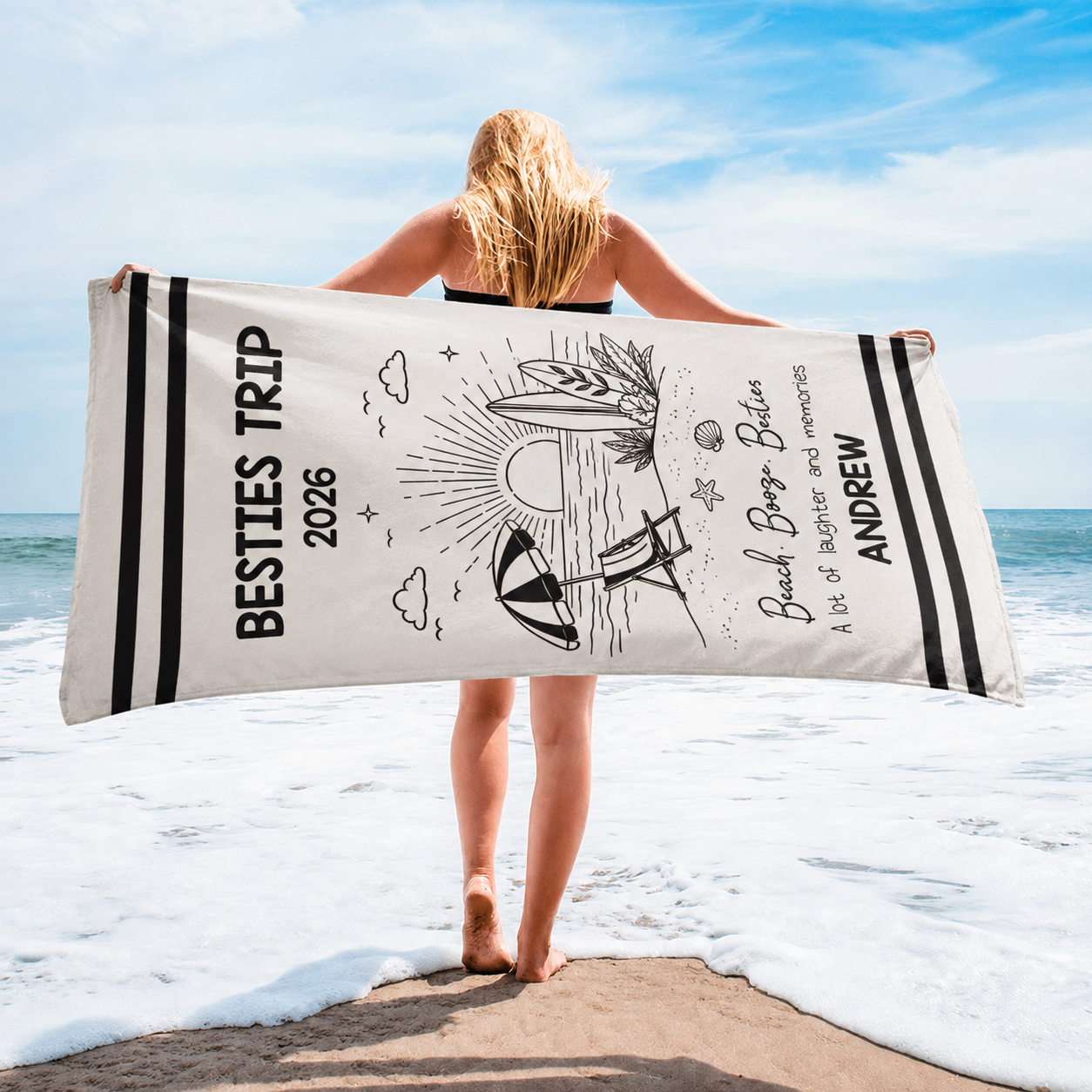 Girls Trip 2026 - Personalized Beach Towel
