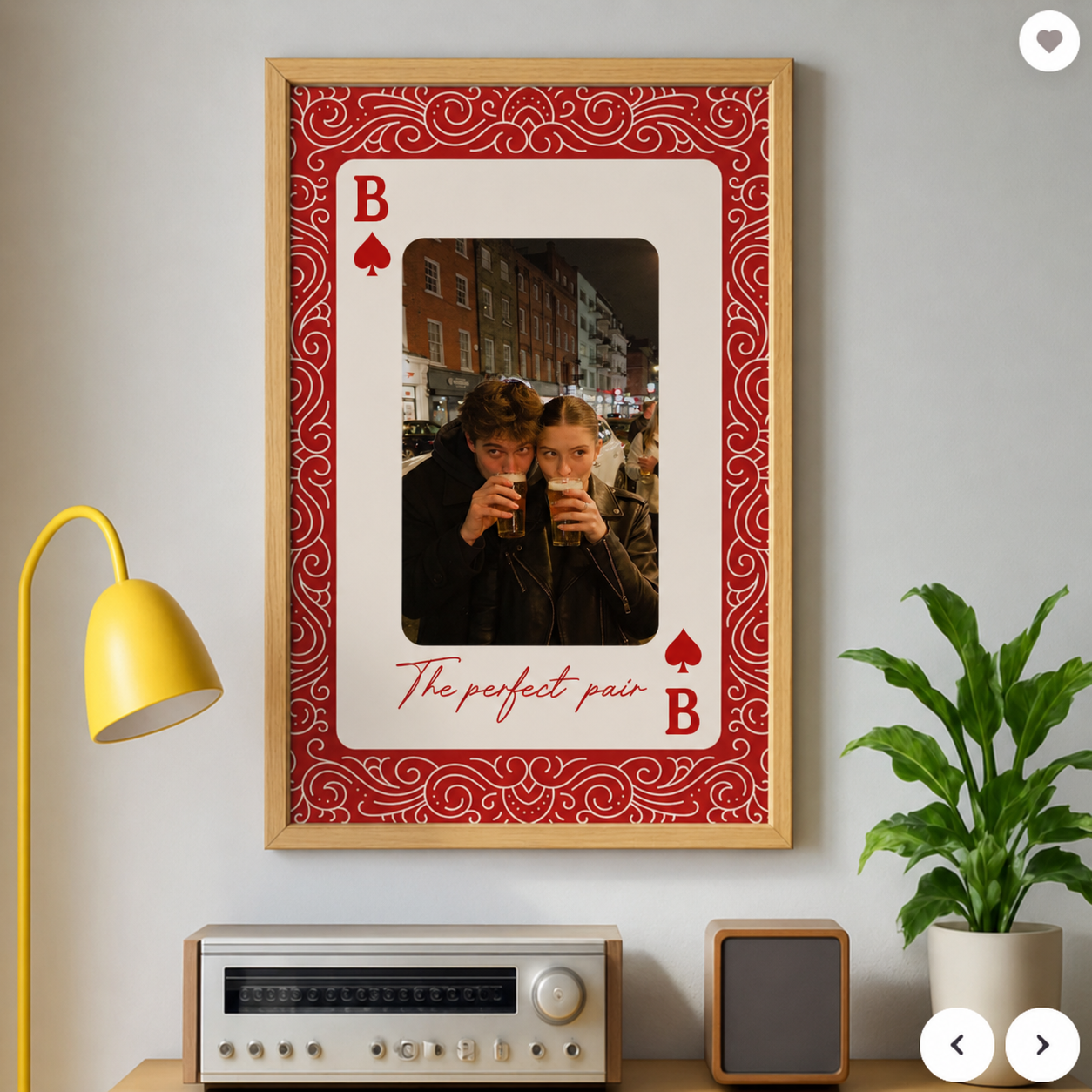 King And Queen Custom Couples Photo How Luck We Are - Personalized Photo Poster