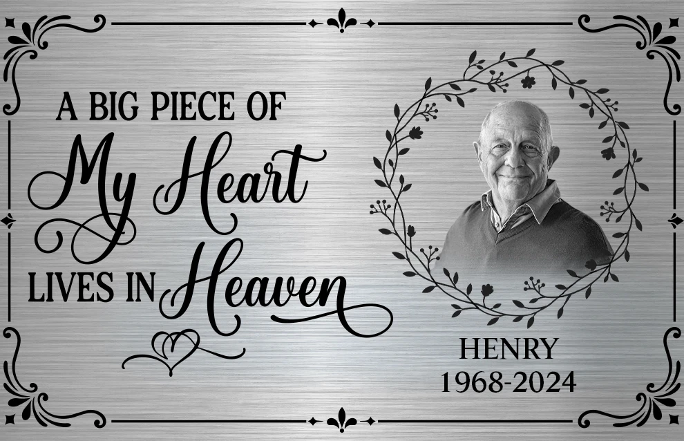 Metal Wallet Card - I Will Carry You With Me Until I See You Again (Bw1) - Memorial Gift From Photo - Personalized Photo Metal Wallet Card